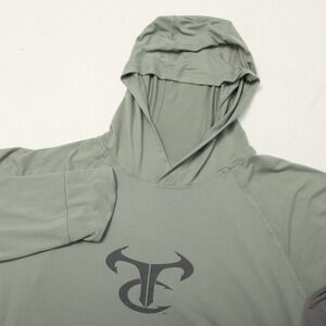 TrueTimber Ragewater Hoodie Mens Medium Green Gray Fishing Sun Shirt KM0275-1670